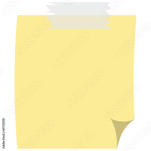 Square sticky paper note reminders. Office memo label stationery.