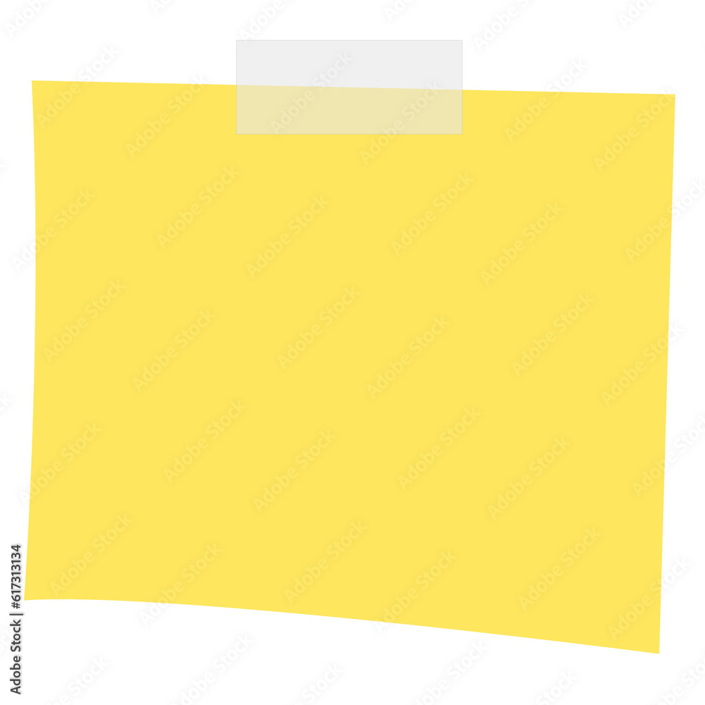 Square yellow sticky paper note reminders. Office memo label stationery. Square yellow sticky paper note reminders. Office memo label stationery.