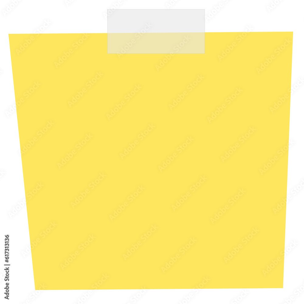 Square yellow sticky paper note reminders. Office memo label stationery. Square yellow sticky paper note reminders. Office memo label stationery.