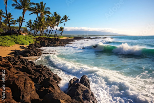 Powerful crashing wave surf Waimea Bay Hawaii © Venka