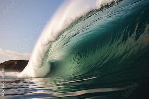 Powerful crashing wave surf Waimea Bay Hawaii © Veniamin Kraskov