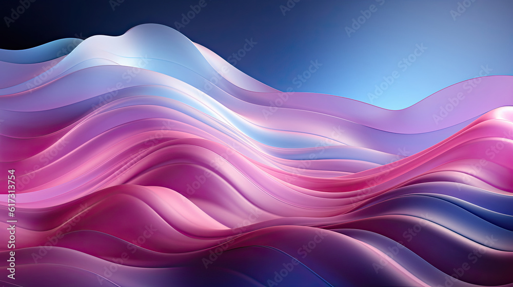 Abstract colorful light wave gradient to dark blue purple mountains and clear water Abstract colorful light wave gradient to dark blue purple mountains and clear water