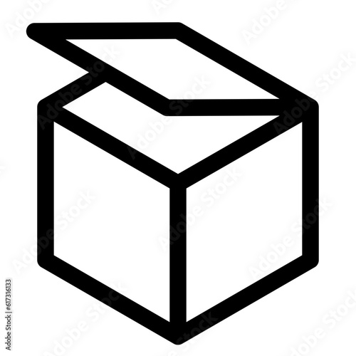 箱を表すラインスタイルのアイコン