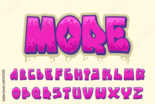 Graffiti Splash Letter Alphabet Vector
