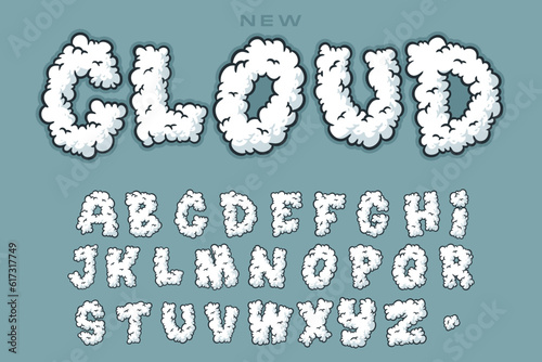 Alphabet Cloud Cartoon vector Illustration