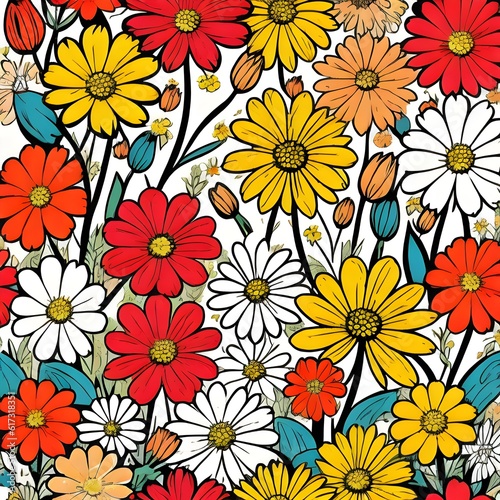 seamless pattern with flowers