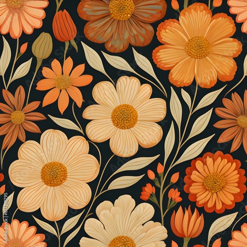 seamless pattern with flowers