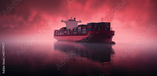 Containership, Cargo Ship, Ship with containers