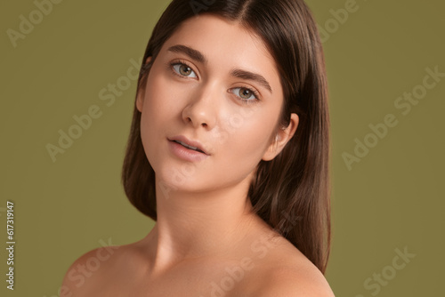 Young woman with perfect smooth skin