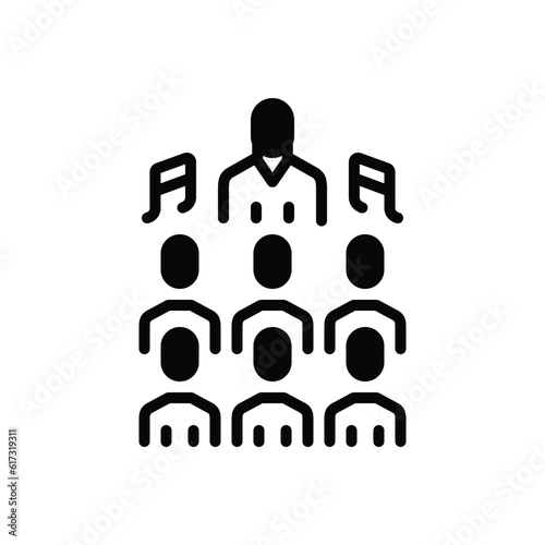 Black solid icon for chorus 