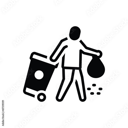 Black solid icon for collector 