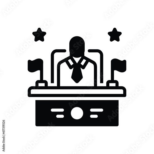 Black solid icon for collector 