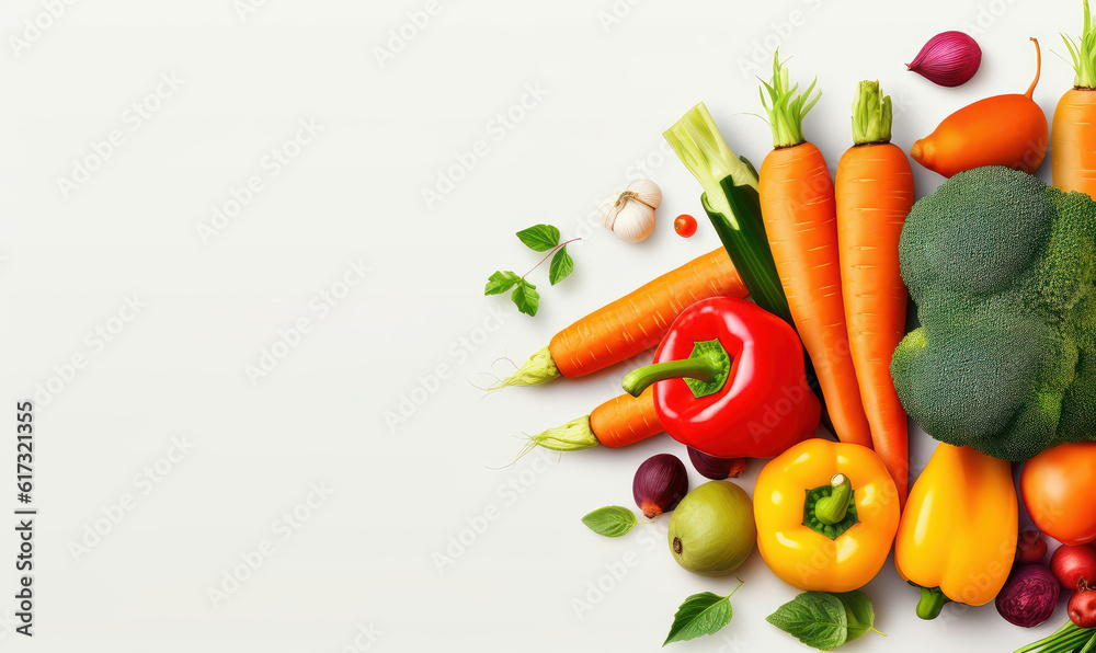 Organic Vegetable Advertising Background, Vegetarian Food for Healthy Nutrition. Generative Ai Organic Vegetable Advertising Background, Vegetarian Food for Healthy Nutrition. Generative Ai