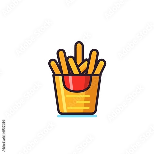Crispy French Fries Vector Illustration.