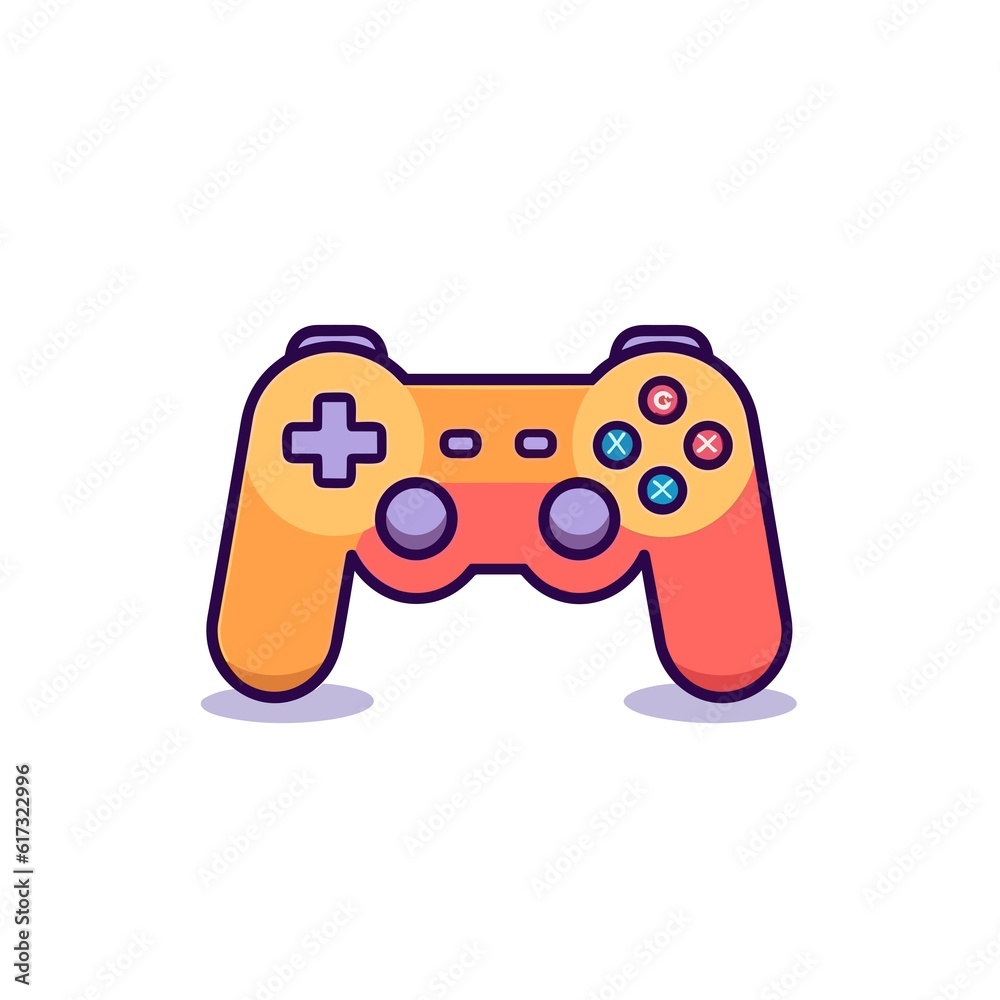 Game Controller Icon on White Background. Illustration. Game Controller Icon on White Background. Illustration.