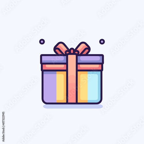 Minimalistic Gift Box Icon. Crisp Design. Vector Illustration.