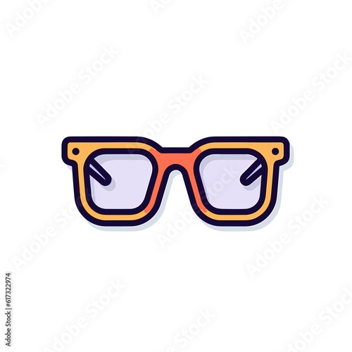 Glasses Icon Set on White Background. Illustration.