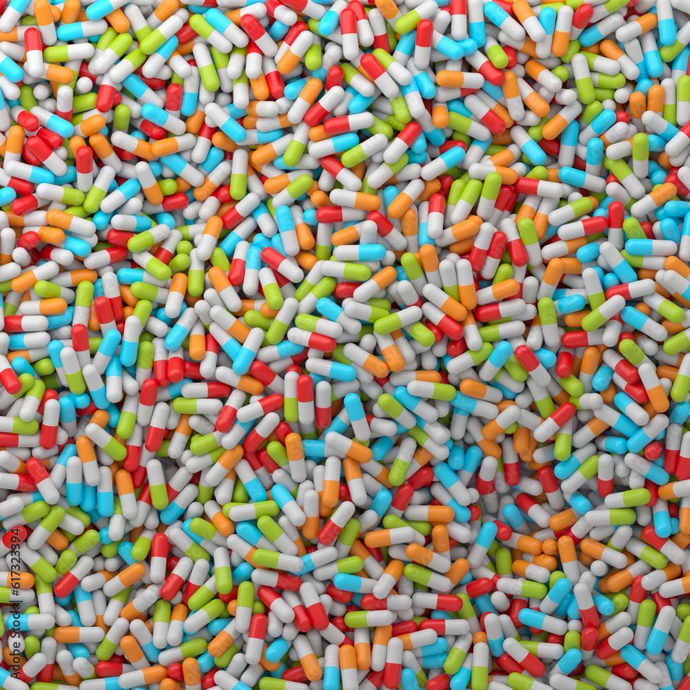 Healthcare. Pile of colorful pills. Medicine concept Healthcare. Pile of colorful pills. Medicine concept