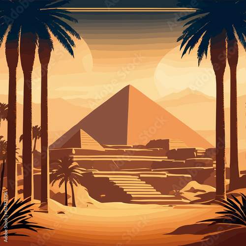 ancient egypt background iIllustration desert