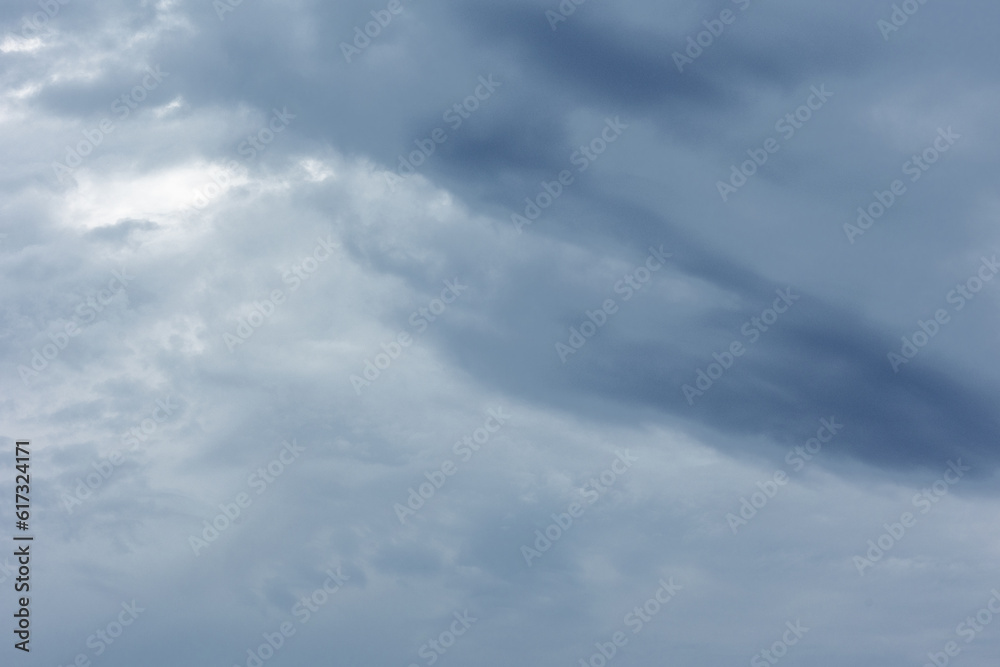 Dark cloudy sky before thunderstorm