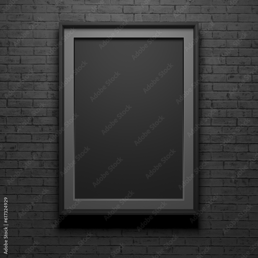 Gallery room with blank pictures Gallery room with blank pictures