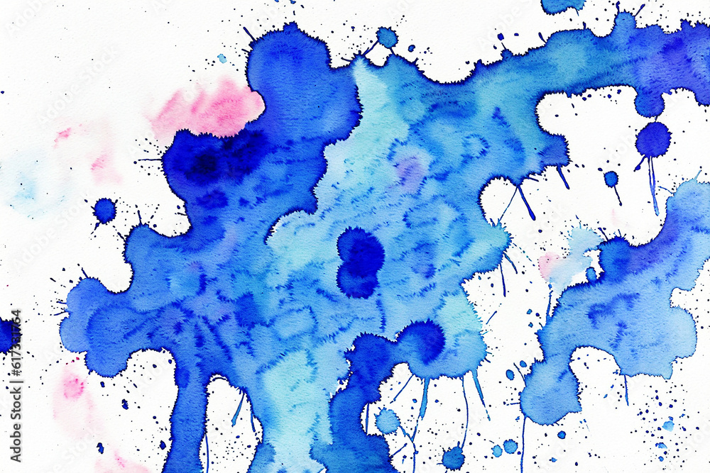 paint, splash, ink, water, watercolor, color, drop, art, illustration, blue, vector, spot