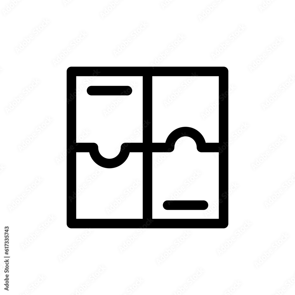 puzzles icon vector illustration isolated sign symbol suitable for display, website, logo and designer. High quality black style vector icon. Icon design