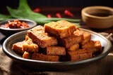 tempe mendoan traditional fried tempeh one of popular street food from indonesia selected focus.generative ai