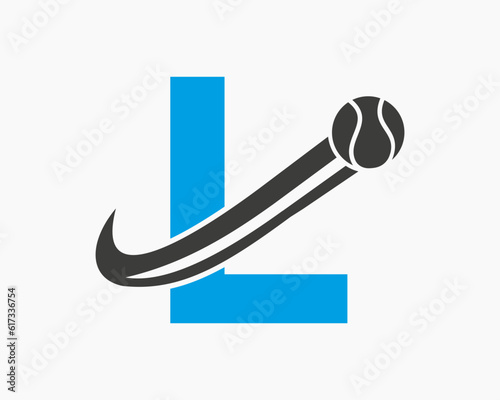 Letter L Tennis Club Logo Design Template. Tennis Sport Academy, Club Logo