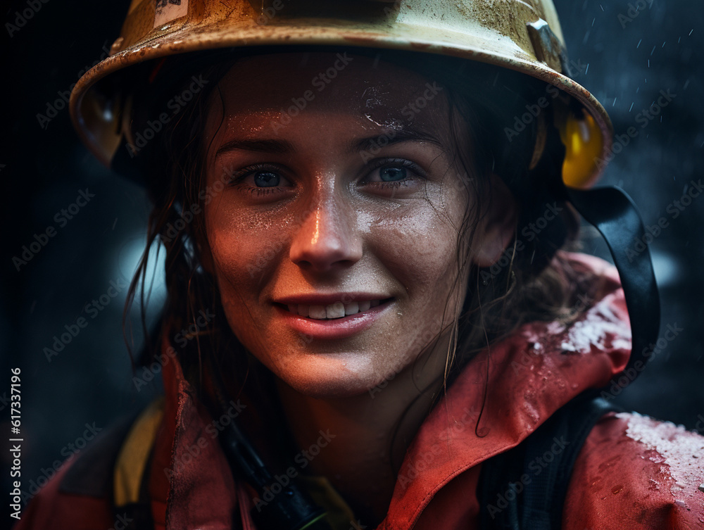 A stunning representation of a courageous fireman A stunning representation of a courageous fireman