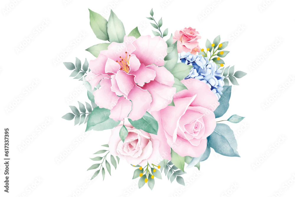 watercolor flower bouquet collection
