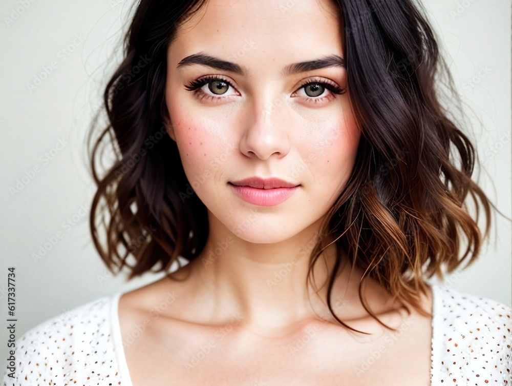 Fototapeta premium Portrait of a young woman, generative AI