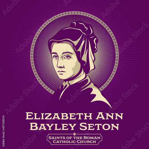 Catholic Saints. Elizabeth Ann Bayley Seton (1774-1821) was a Catholic religious sister in the United States and an educator, known as a founder of the country's parochial school system. photo
