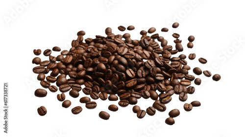 a large pile of various coffee beans, showcasing their diverse colors and textures.
