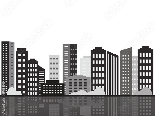 Silhouette City vector skyline 