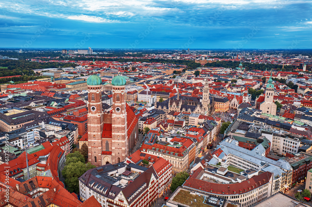 The famous Frauenkirche in Munich, Germany