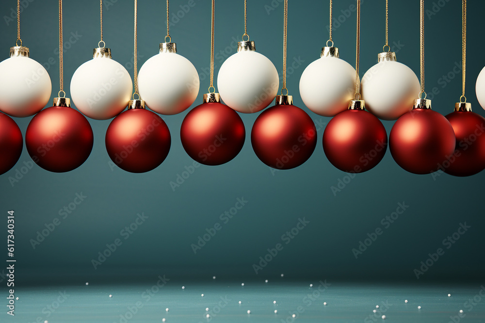Christmas balls hangin with space for text or to be used as background Christmas balls hangin with space for text or to be used as background