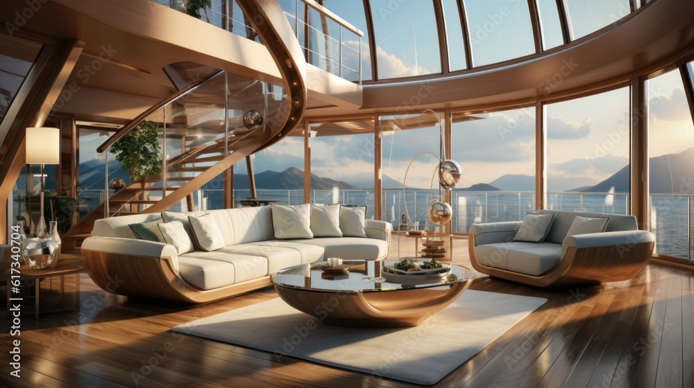 Fototapeta premium interior of a hotel, ai generative