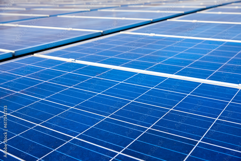 Solar photovoltaic panels on the roof Solar photovoltaic panels on the roof