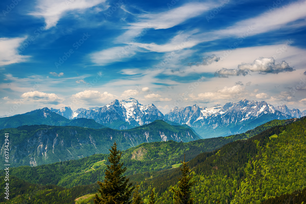 Fototapeta premium Landscape with Triglav mountains