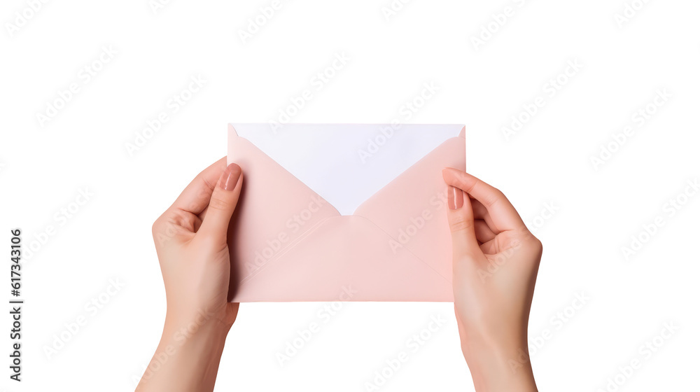 Top View Photo of Feamle Hand Holding Envelope.
