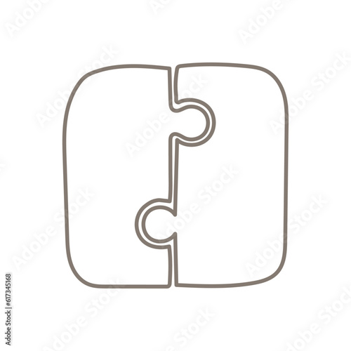 Puzzle ouline icon design.