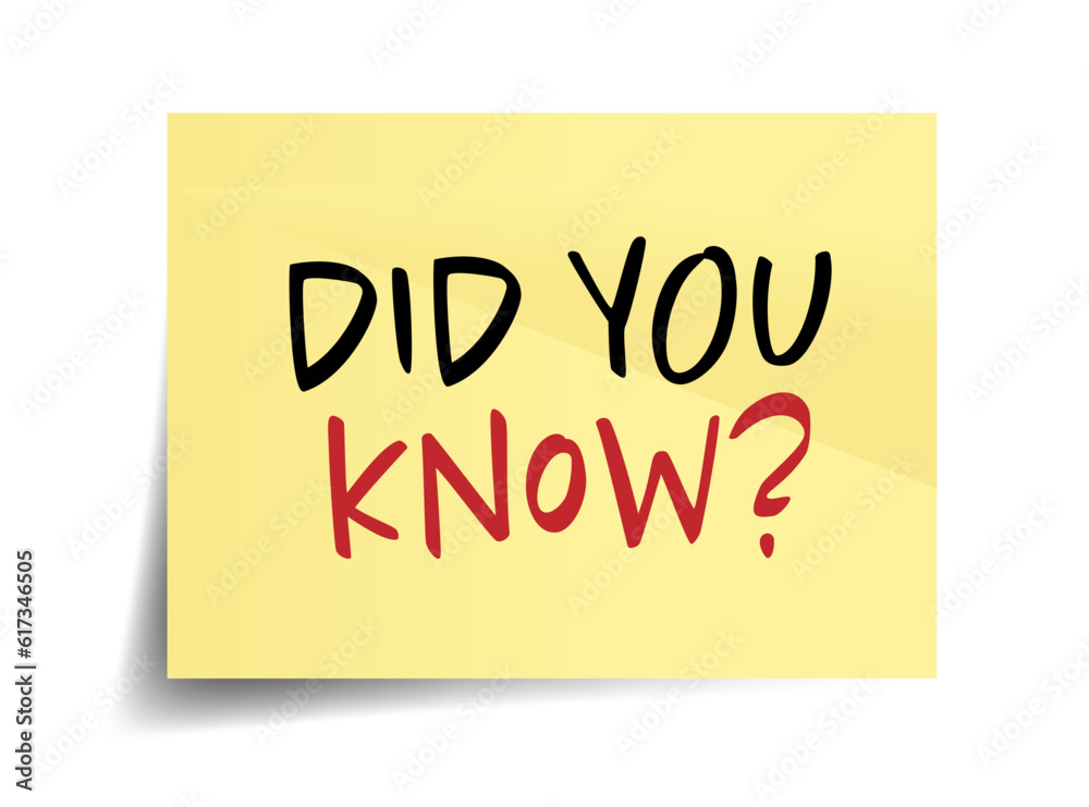 Did you know? Did you know?