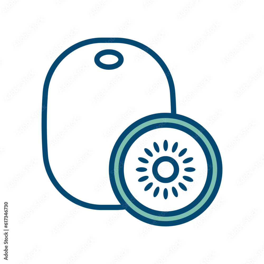 kiwi fruit icon vector design template in white background kiwi fruit icon vector design template in white background
