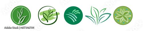 sprout logos. agricultural soil icons. plant ecology