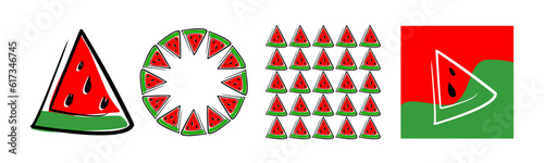 watermelon. summer elements for design.