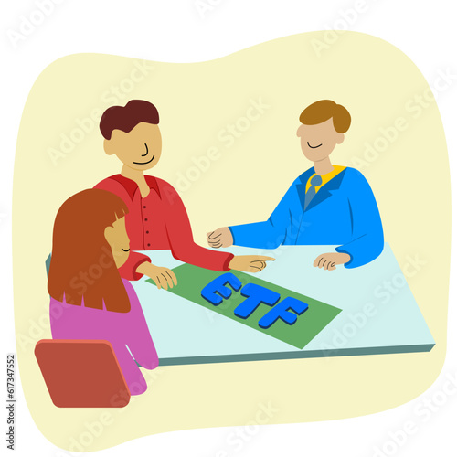 Investors are having a meeting about ETF