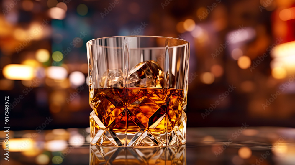 グラスに入ったウイスキー　Generative AI