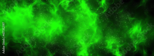 Abstract green fire particles texture from Generative AI
