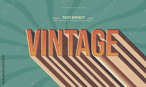 vintage retro grunge texture style editable colorful vector text effect alphabet font typography
